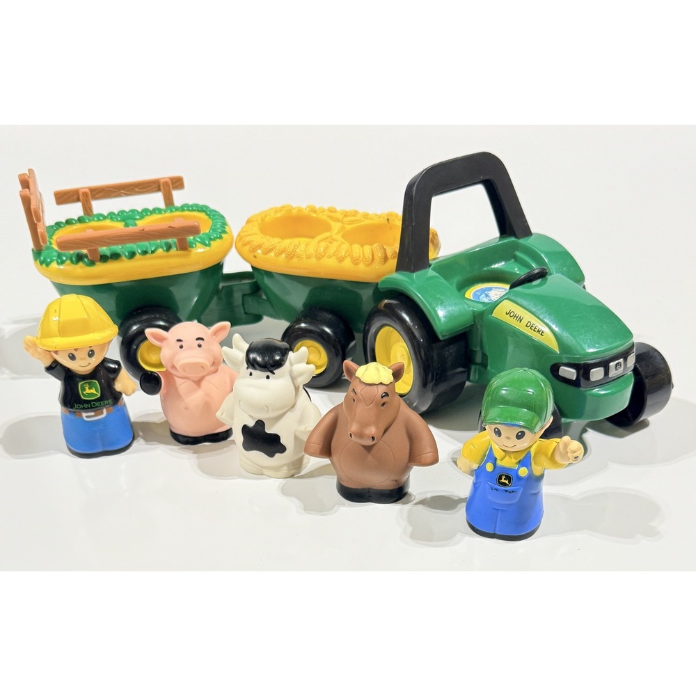 ERTL John Deere Animal‎ Sounds Wagon Ride Tractor -5 Figures - Sound WORKS